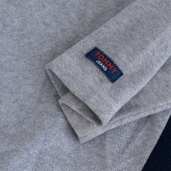 Tommy Hilfiger Vintage Y2K Blue & Grey V-Neck Sweater ~XLarge - Picture 10 of 11